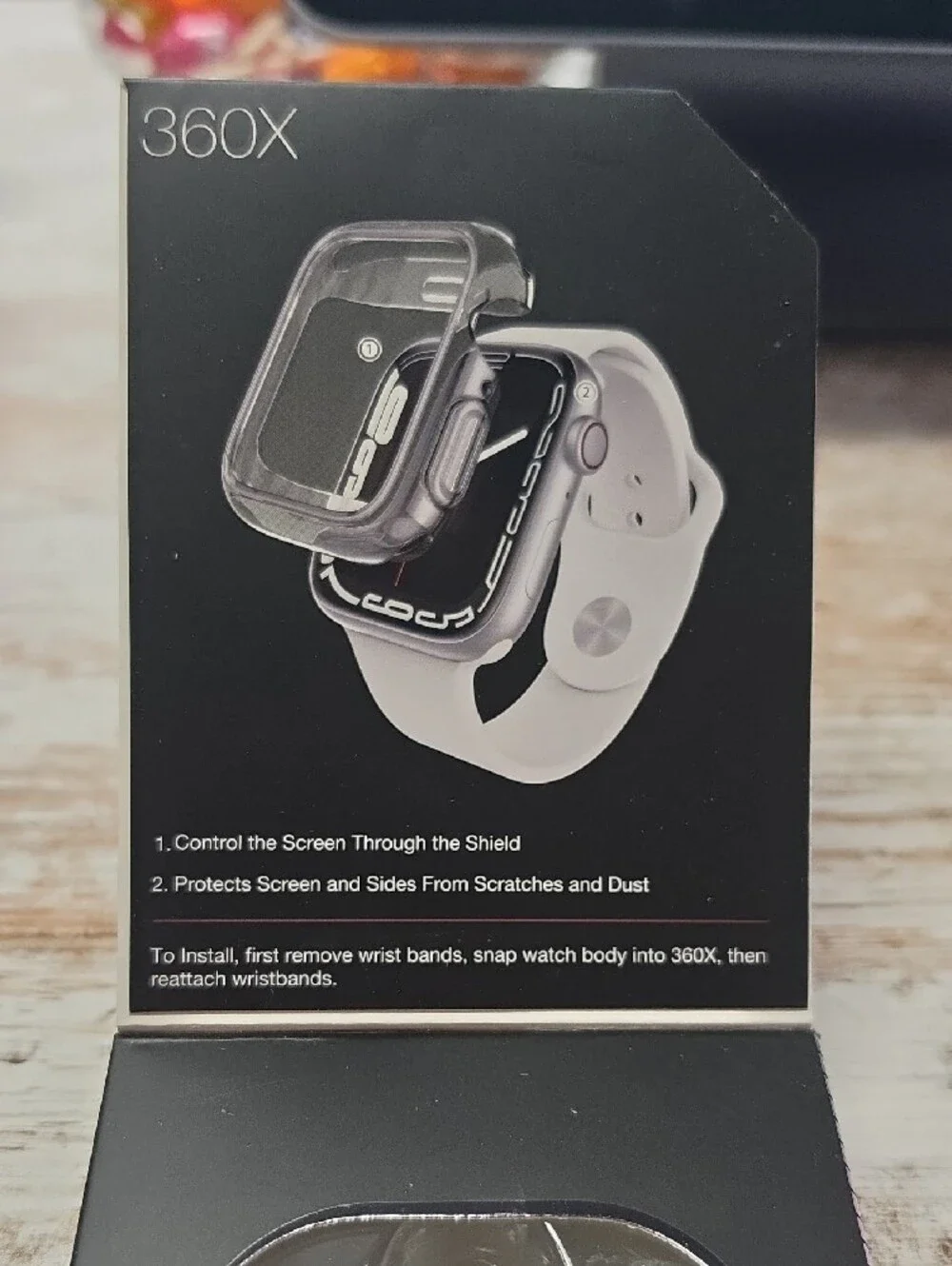 360X Clear Rubber Bumper Case for Smartwatch (Clear)